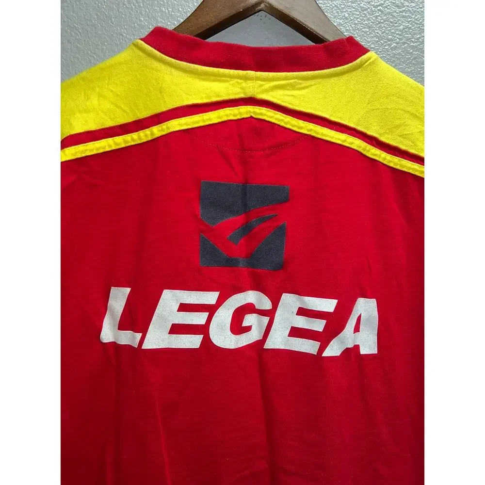 Vintage Veroli Basket Shirt Legea Italian Basketball Team Red Yellow Sports Tee